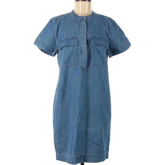NWT! $89.50 J. Crew Denim Knee Length Dress, Sz.8 - Picture 1 of 4